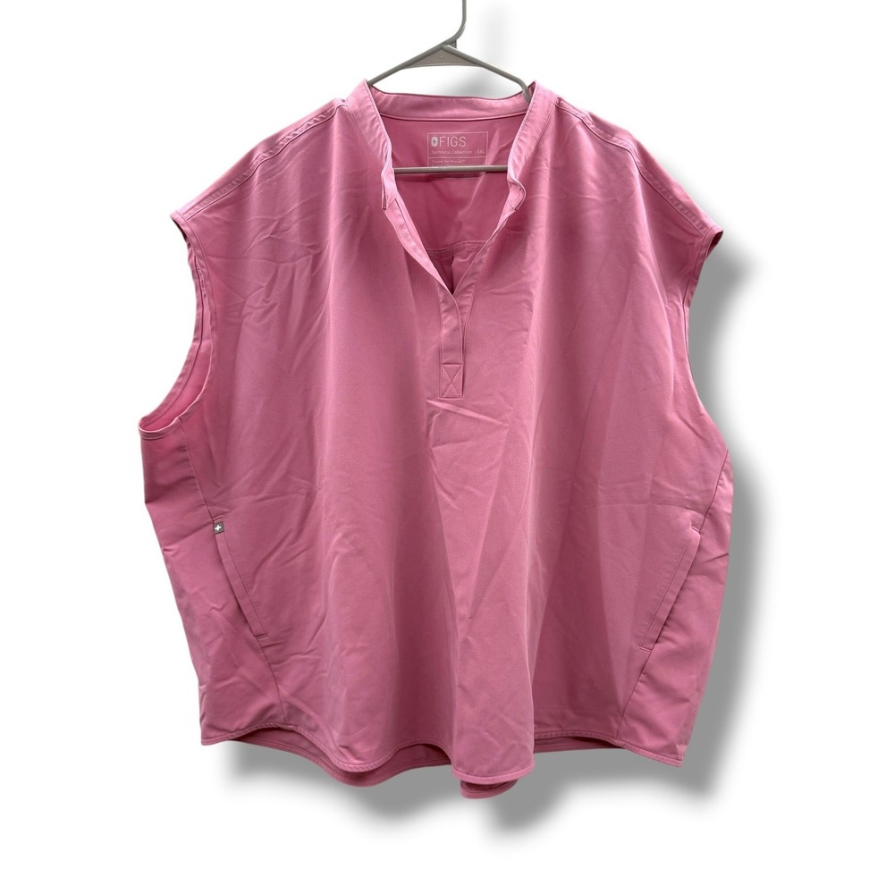 FIGS Rafaela Scrub Top Womens 5XL Pink FIONx Oversized Medical 1000214